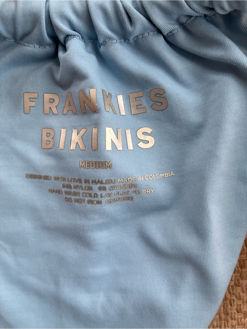 Frankie’s Bikinis Women’s Medium Tia Terry Bikini in Bluebird - Picture 10 of 12